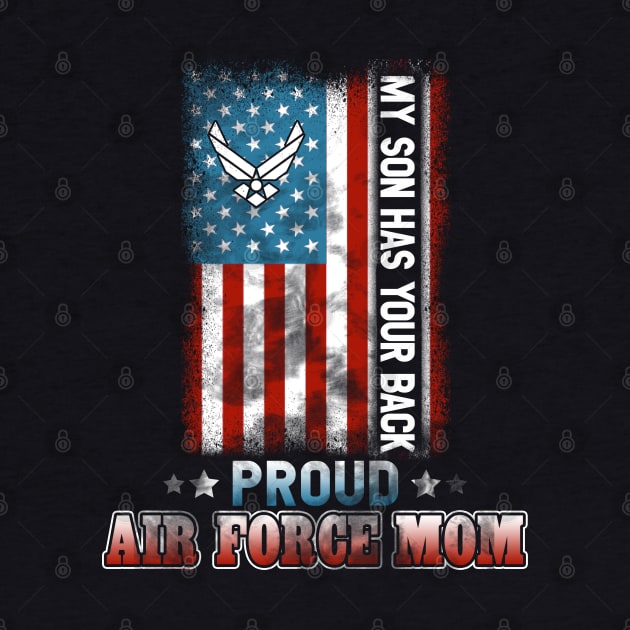 Air Force USAF Women's Proud Mom T-Shirt US Air Force Mom by Otis Patrick